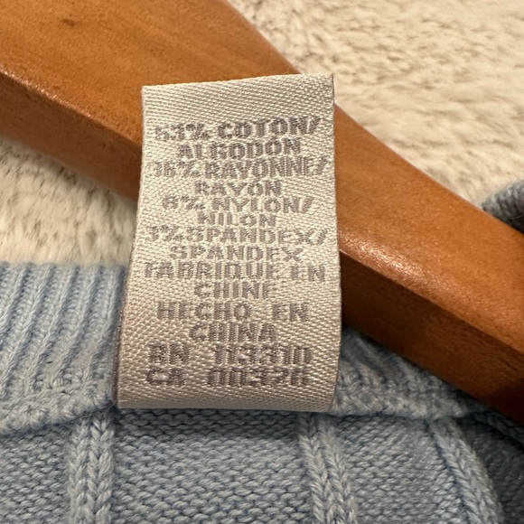 Izod C Flex Classic Cableknit Sweater Size Large - Picture 5 of 6